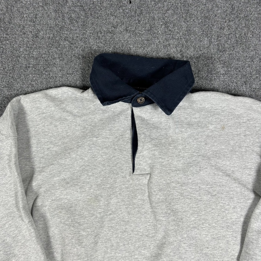 Brandy Melville Rugby Shirt Long Sleeve Collared Button Up Cream Sweater #2501 - Picture 4 of 11